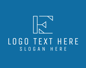 Letter E - Modern Geometric Letter E logo design