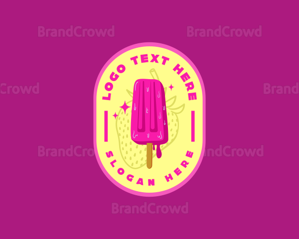 Sweet Popsicle Dessert Logo