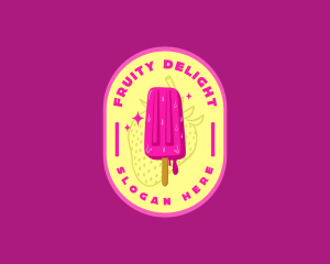 Fruity - Sweet Popsicle Dessert logo design