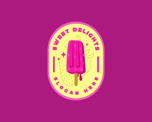 Sweet Popsicle Dessert logo design