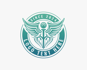 Wings - Caduceus Pharmaceutical Laboratory logo design