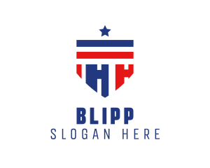 Political - Patriotic Shield Letter H logo design