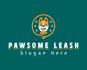 Leash - Puppy Dog Leash logo design