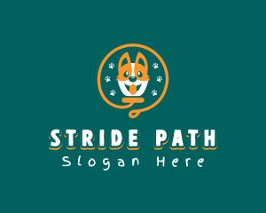 Walk - Puppy Dog Leash logo design