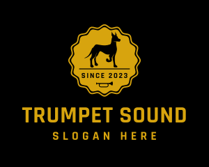Trumpet - Hound Dog Pet Show logo design