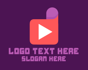 Video Player - Video Player Letter D logo design