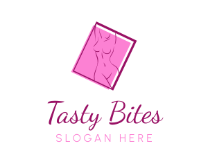 Spray Tan - Pink Sexy Woman logo design