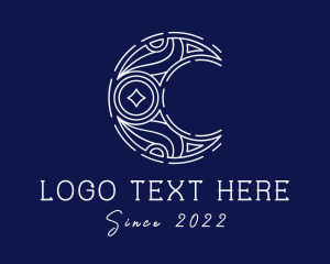 White - Luxury Moon Astrologer logo design