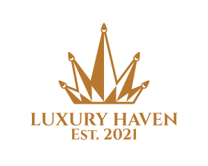Golden Luxury Crown  logo design