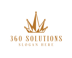 Golden Luxury Crown  logo design