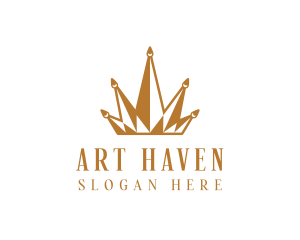 Golden Luxury Crown  logo design