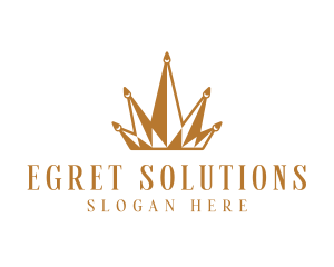 Golden Luxury Crown  logo design