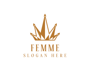 Golden Luxury Crown  logo design