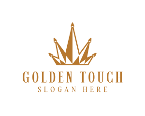 Golden Luxury Crown  logo design