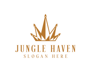 Golden Luxury Crown  logo design