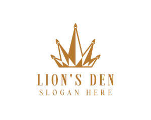 Golden Luxury Crown  logo design