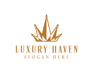 Golden Luxury Crown  logo design