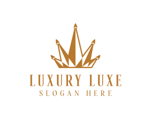 Golden Luxury Crown  logo design