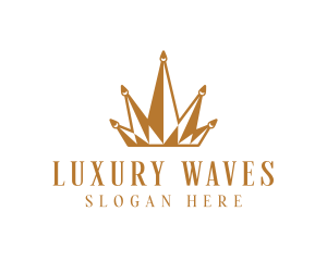 Golden Luxury Crown  logo design