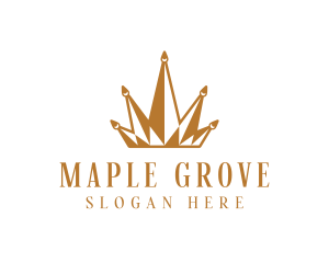 Golden Luxury Crown  logo design