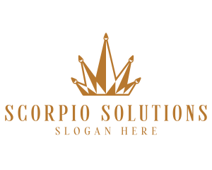 Golden Luxury Crown  logo design