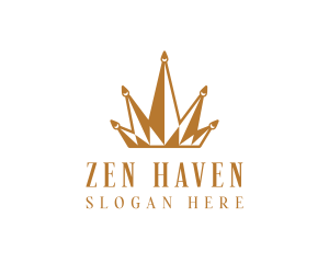 Golden Luxury Crown  logo design