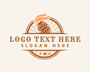 Deluxe - Beer Brewery Barrel logo design