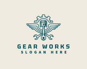 Gear Piston Repair logo design