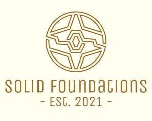 Gold Mine - Bronze Intricate Relic logo design