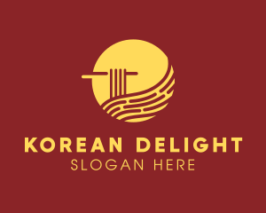 Korean - Chopstick Noodle Restaurant logo design