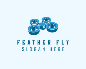 Flying Drone Camera logo design