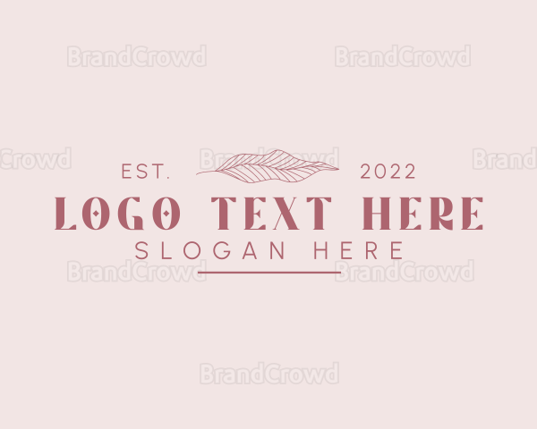 Aesthetic Botanical Leaf Logo