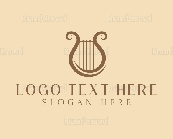 Musical Harp Lyre Logo