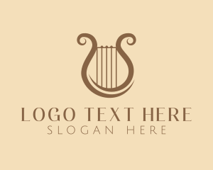 Harp - Musical Harp Lyre logo design