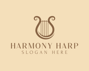 Harp - Musical Harp Lyre logo design