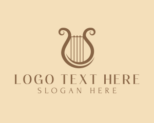 Musical Harp Lyre Logo