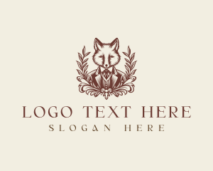 Suit - Victorian Gentleman Fox logo design