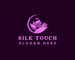 Beauty Wellness Lotus Hand logo design