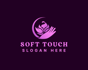 Touch - Beauty Wellness Lotus Hand logo design