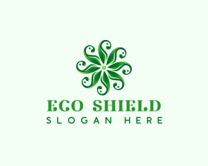 Eco Floral Leaves logo design