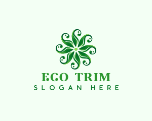 Eco Floral Leaves logo design