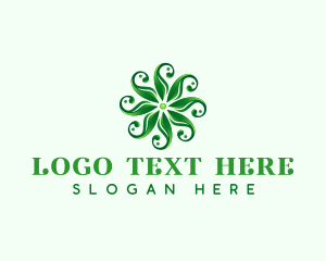 Eco Floral Leaves Logo