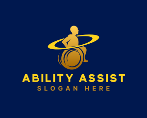 Wheelchair Rehabilitation Therapy logo design