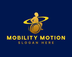 Wheelchair - Wheelchair Rehabilitation Therapy logo design