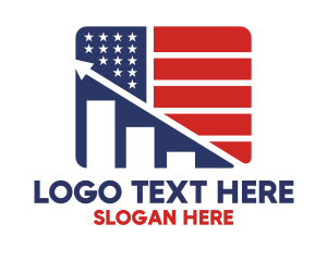 American Flag - American Marketing Flag logo design