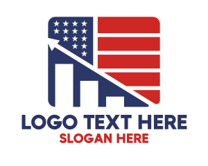 Wall Street - American Marketing Flag logo design