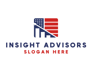 American Marketing Flag logo design