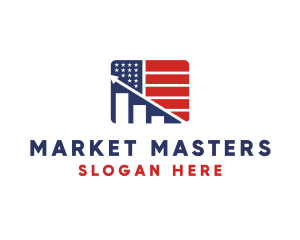 American Marketing Flag logo design