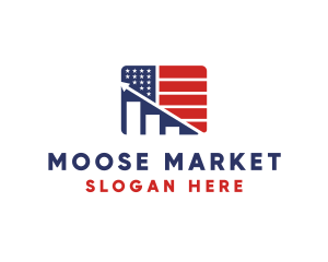 American Marketing Flag logo design