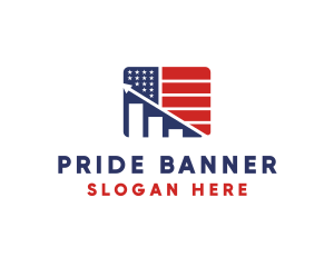 American Marketing Flag logo design